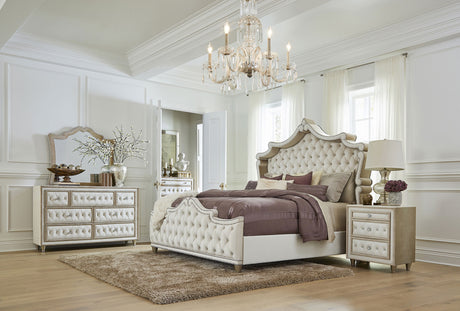 Tampa Furniture Outlet - Coaster - Antonella 5-piece Queen Bedroom Set Ivory  - 223521Q-S5