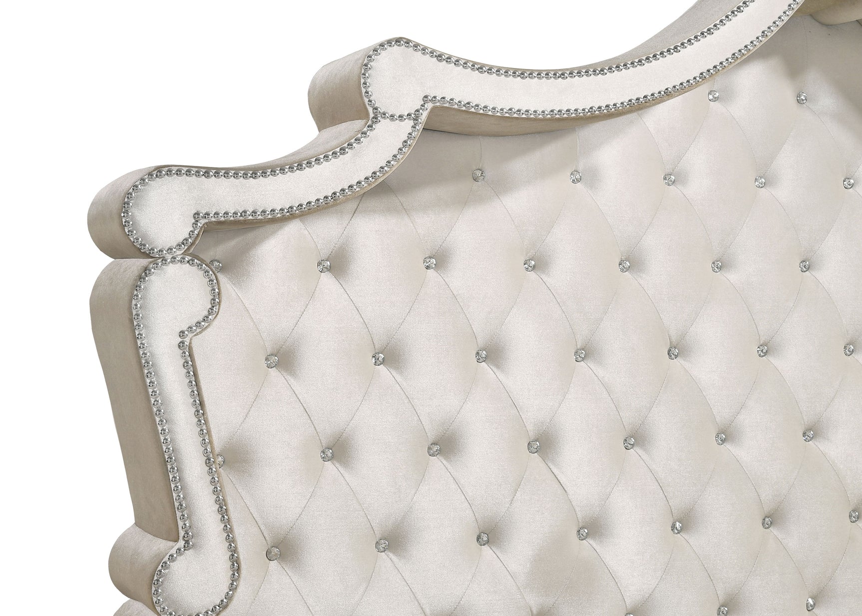 Antonella Upholstered Queen Panel Bed Ivory and Camel - Tampa Furniture Outlet
