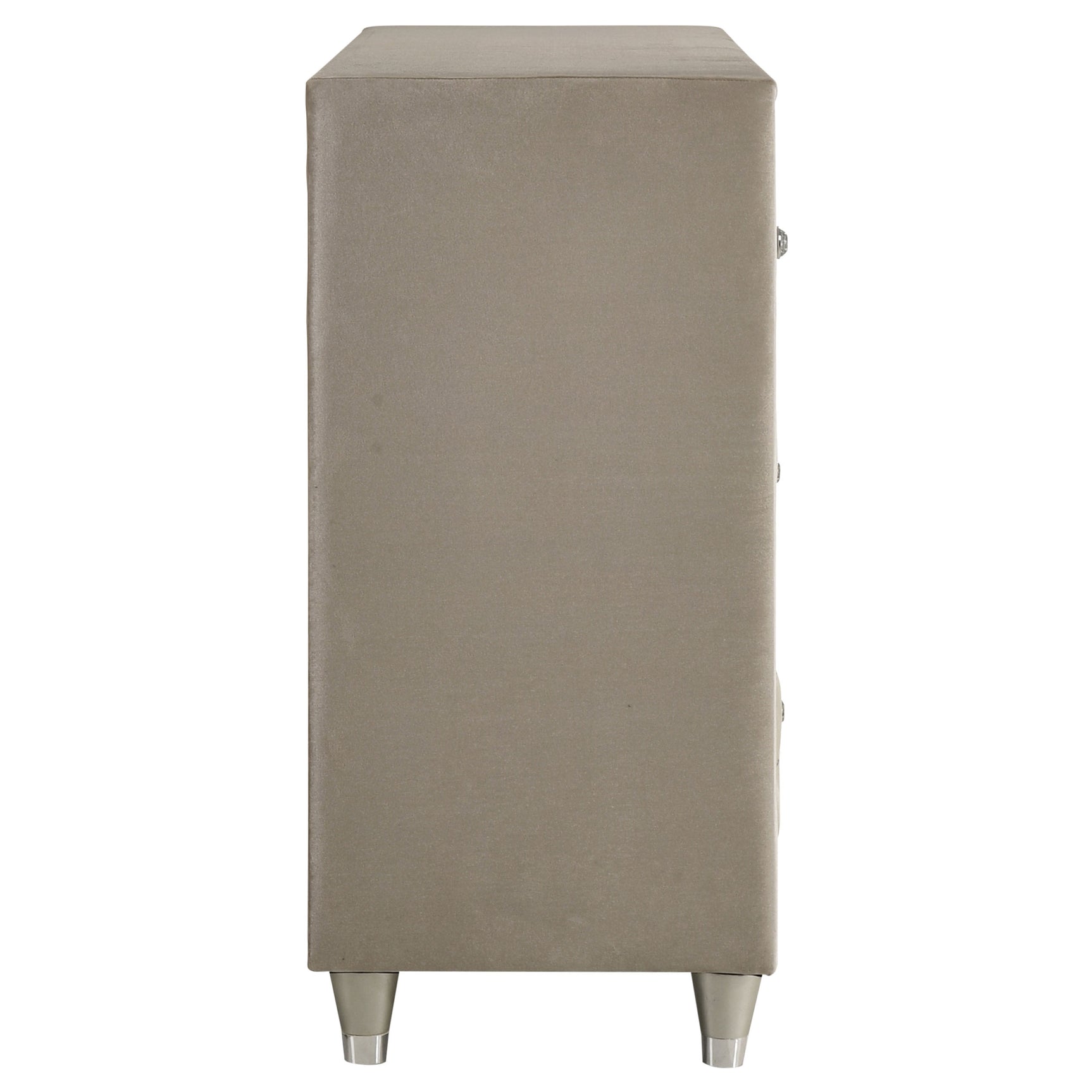 Antonella 7-drawer Upholstered Dresser Ivory and Camel