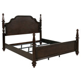 Tampa Furniture Outlet - Coaster - Andover 63-inch Four Poster Eastern King Bed Dark Oak - 223631KE