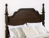 Andover 63-inch Four Poster California King Bed Dark Oak - Tampa Furniture Outlet