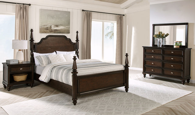 Tampa Furniture Outlet - Coaster - Andover 4-piece Queen Bedroom Set Dark Oak - 223631Q-S4