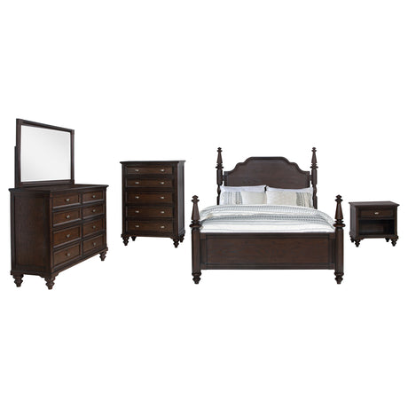 Andover 5-piece Queen Bedroom Set Dark Oak - Tampa Furniture Outlet