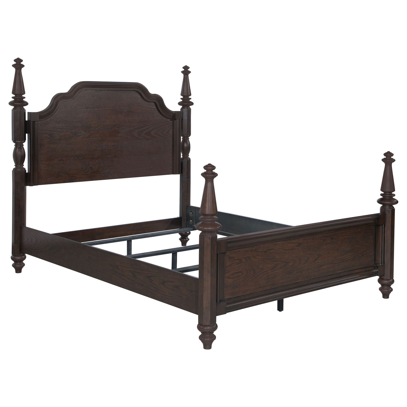Tampa Furniture Outlet - Coaster - Andover 63-inch Four Poster Queen Bed Dark Oak - 223631Q