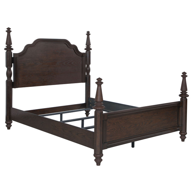 Tampa Furniture Outlet - Coaster - Andover 63-inch Four Poster Queen Bed Dark Oak - 223631Q