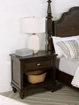 Andover 1-drawer Nightstand Bedside Table Dark Oak - Tampa Furniture Outlet