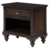 Andover 1-drawer Nightstand Bedside Table Dark Oak - Tampa Furniture Outlet