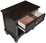 Andover 1-drawer Nightstand Bedside Table Dark Oak - Tampa Furniture Outlet