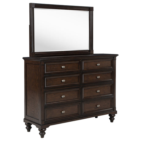 Tampa Furniture Outlet - Coaster - Andover 8-drawer Dresser and Mirror Dark Oak - 223633M