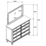 Andover 8-drawer Dresser and Mirror Dark Oak - Tampa Furniture Outlet