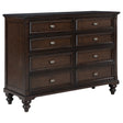Tampa Furniture Outlet - Coaster - Andover 8-drawer Dresser Cabinet Dark Oak - 223633