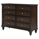 Andover 8-drawer Dresser Cabinet Dark Oak - Tampa Furniture Outlet