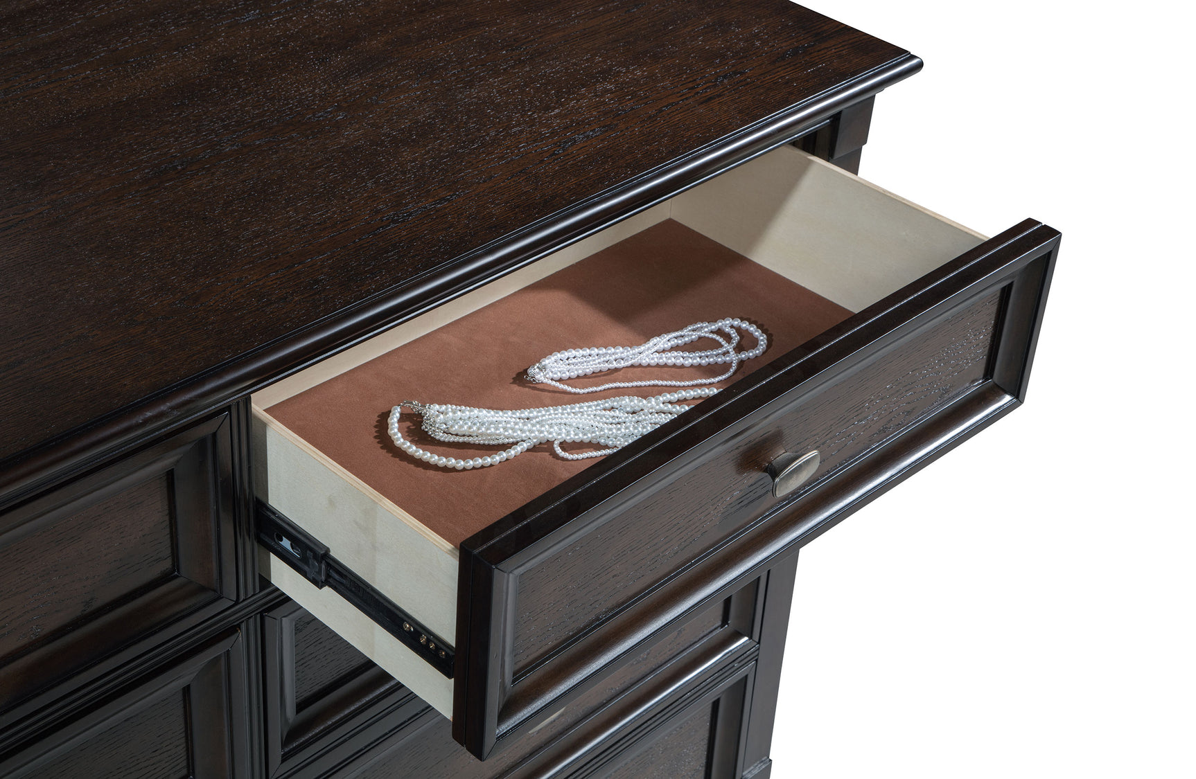 Andover 8-drawer Dresser Cabinet Dark Oak - Tampa Furniture Outlet