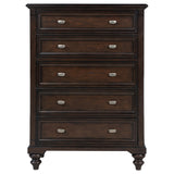 Andover 5-drawer Chest of Drawers Dark Oak - Tampa Furniture Outlet