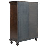 Andover 6-drawer Tempered Glass Door Chest Dark Oak - Tampa Furniture Outlet