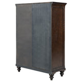 Andover 6-drawer Tempered Glass Door Chest Dark Oak - Tampa Furniture Outlet