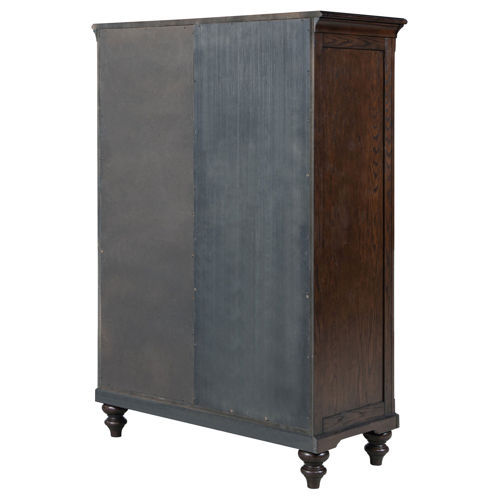 Andover 6-drawer Tempered Glass Door Chest Dark Oak - Tampa Furniture Outlet