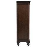Andover 6-drawer Tempered Glass Door Chest Dark Oak - Tampa Furniture Outlet