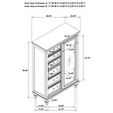 Andover 6-drawer Tempered Glass Door Chest Dark Oak - Tampa Furniture Outlet