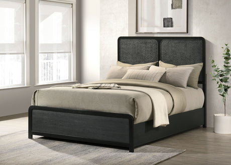 Cavelle 51-inch Upholstered Full Panel Bed Black