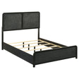 Tampa Furniture Outlet - Coaster - Cavelle 51-inch Upholstered Full Panel Bed Black - 223661F