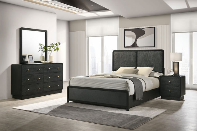 Tampa Furniture Outlet - Coaster - Cavelle 4-piece Eastern King Bedroom Set Black - 223661KE-S4