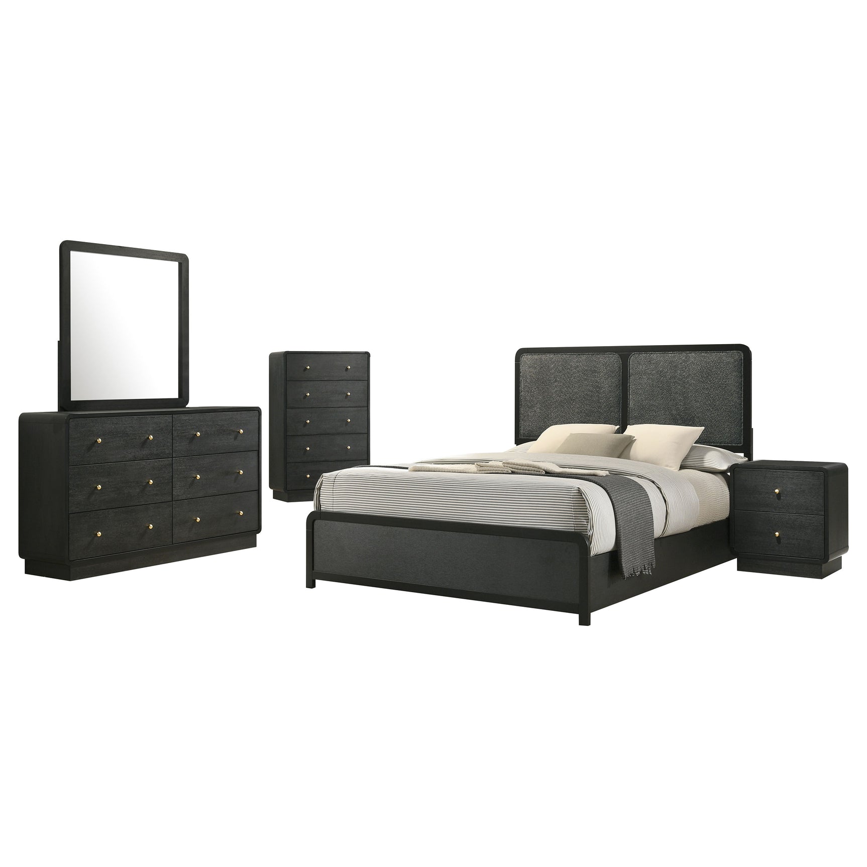 Cavelle 5-piece Eastern King Bedroom Set Black - Tampa Furniture Outlet