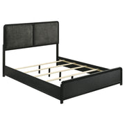 Tampa Furniture Outlet - Coaster - Cavelle 51-inch Upholstered Queen Panel Bed Black - 223661Q