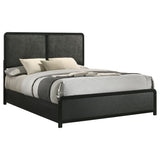 Cavelle 51-inch Upholstered Queen Panel Bed Black - Tampa Furniture Outlet