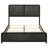 Cavelle 51-inch Upholstered Queen Panel Bed Black - Tampa Furniture Outlet