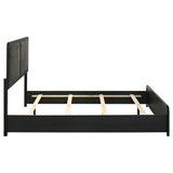 Cavelle 51-inch Upholstered Queen Panel Bed Black - Tampa Furniture Outlet
