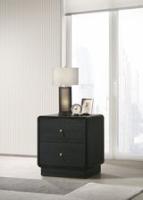 Cavelle 2-drawer Nightstand Bedside Table Black - Tampa Furniture Outlet