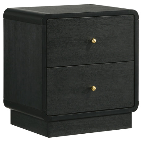 Tampa Furniture Outlet - Coaster - Cavelle 2-drawer Nightstand Bedside Table Black - 223662
