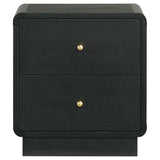 Cavelle 2-drawer Nightstand Bedside Table Black - Tampa Furniture Outlet