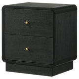 Cavelle 2-drawer Nightstand Bedside Table Black - Tampa Furniture Outlet