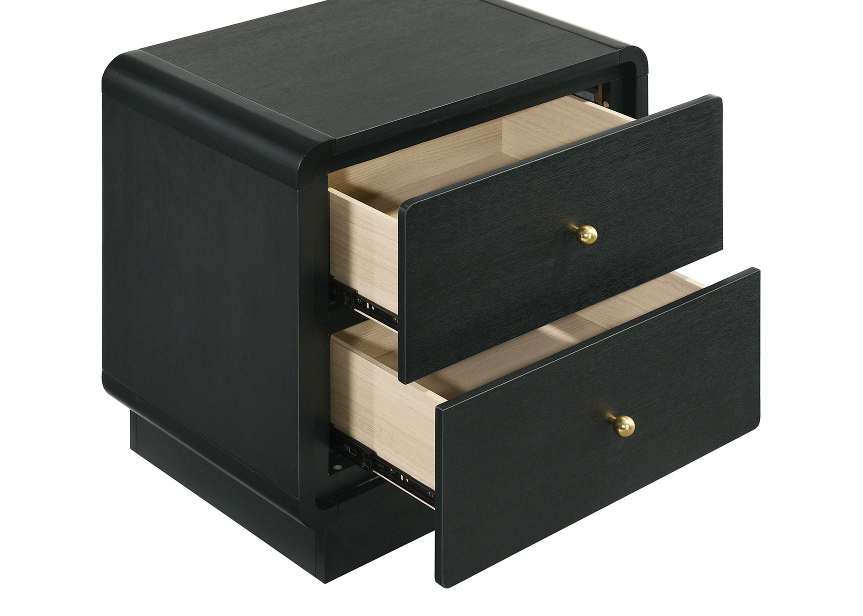 Cavelle 2-drawer Nightstand Bedside Table Black - Tampa Furniture Outlet