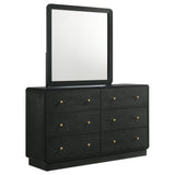 Tampa Furniture Outlet - Coaster - Cavelle 6-drawer Dresser and Mirror Black - 223663M