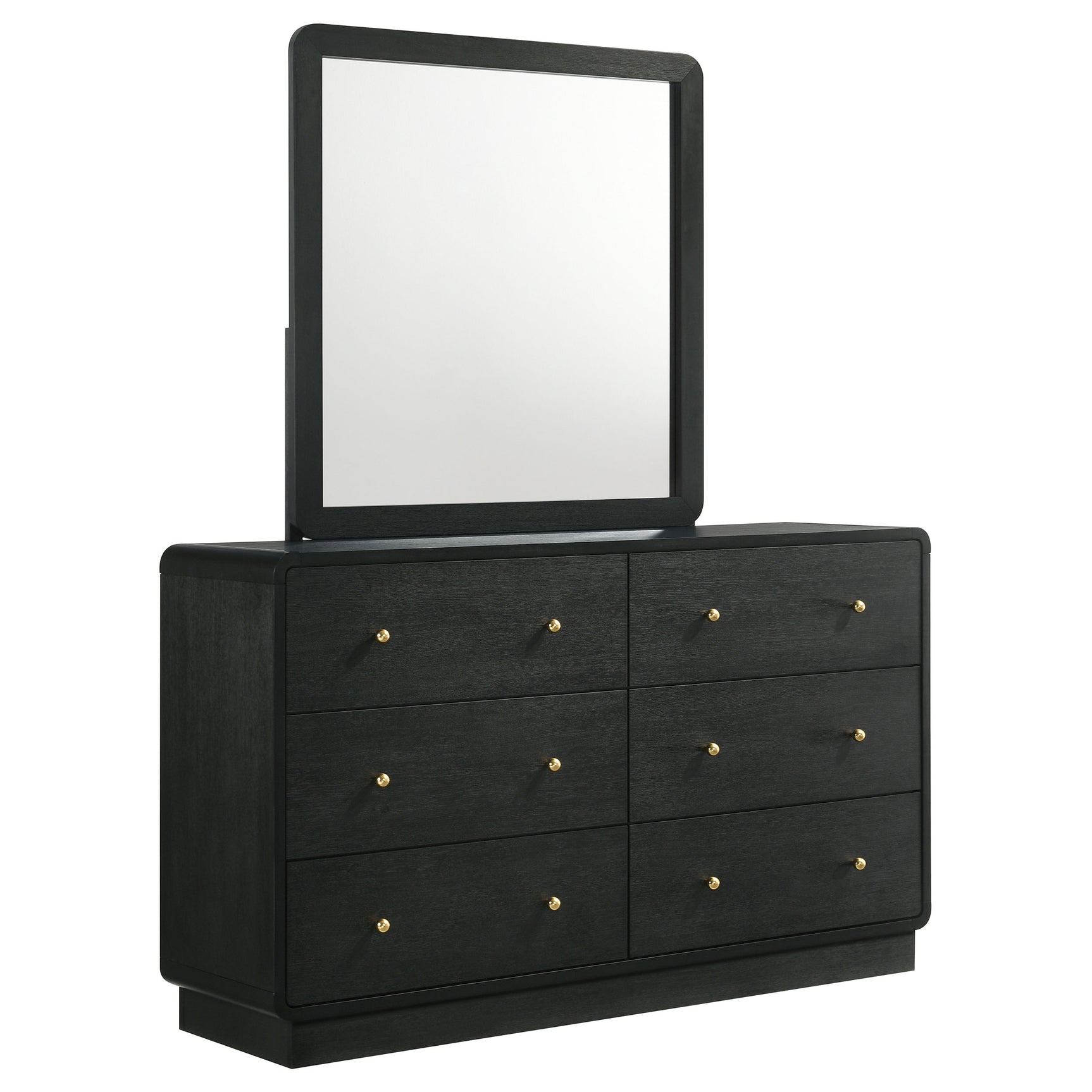 Tampa Furniture Outlet - Coaster - Cavelle 6-drawer Dresser and Mirror Black - 223663M