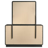 Cavelle 6-drawer Dresser and Mirror Black - Tampa Furniture Outlet