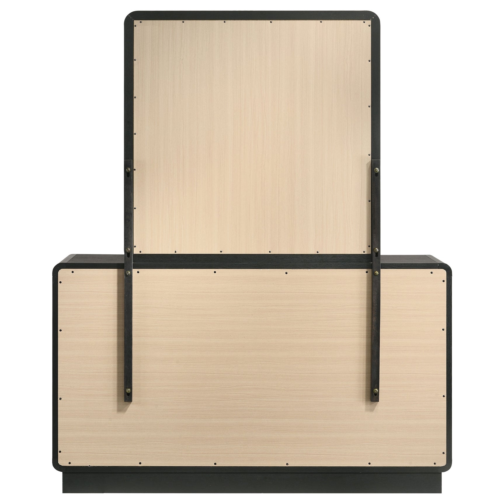 Cavelle 6-drawer Dresser and Mirror Black - Tampa Furniture Outlet