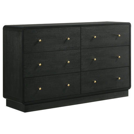 Tampa Furniture Outlet - Coaster - Cavelle 6-drawer Dresser Cabinet Black - 223663