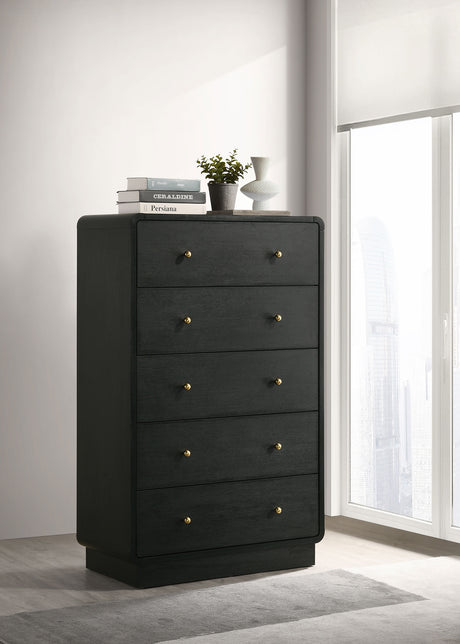 Cavelle 5-drawer Chest of Drawers Black - Tampa Furniture Outlet