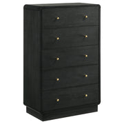 Tampa Furniture Outlet - Coaster - Cavelle 5-drawer Chest of Drawers Black - 223665
