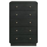 Cavelle 5-drawer Chest of Drawers Black - Tampa Furniture Outlet