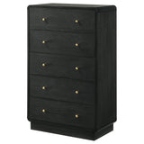 Cavelle 5-drawer Chest of Drawers Black - Tampa Furniture Outlet