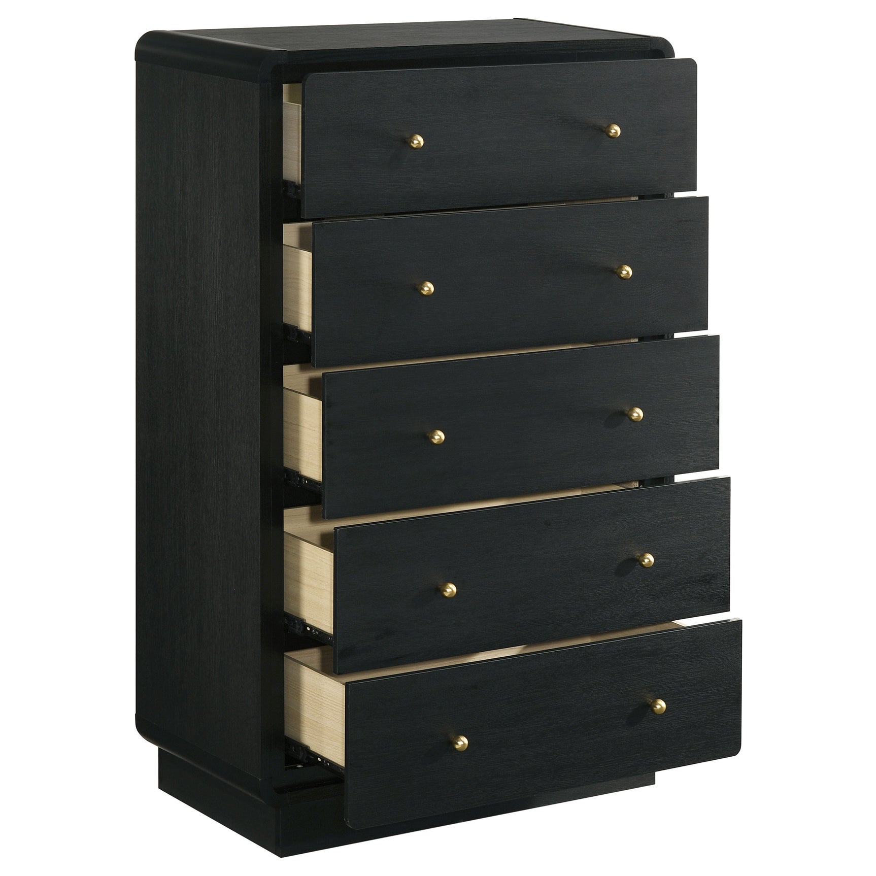 Cavelle 5-drawer Chest of Drawers Black - Tampa Furniture Outlet