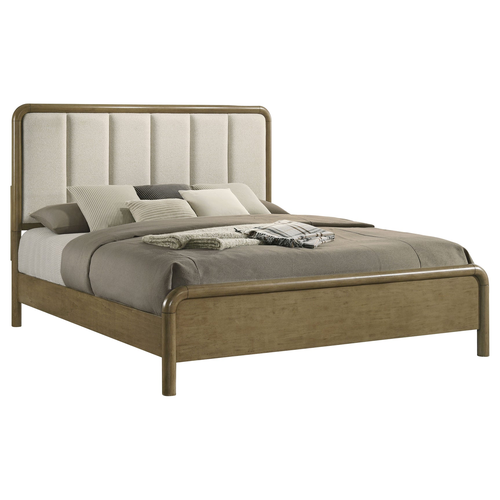 Amsbury 59-inch Upholstered Queen Bed Nutmeg - Tampa Furniture Outlet