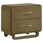 Tampa Furniture Outlet - Coaster - Amsbury 2-drawer Nightstand Bedside Table Nutmeg - 224272