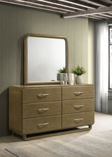 Amsbury 6-drawer Dresser and Mirror Nutmeg - Tampa Furniture Outlet