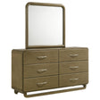 Tampa Furniture Outlet - Coaster - Amsbury 6-drawer Dresser and Mirror Nutmeg - 224273M
